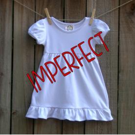 IMPERFECT Blank Short Sleeve Empire Waist Ruffle Dress